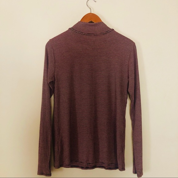 Anthropologie Postcard Micro-Stripe Mock-Neck - Picture 3 of 3